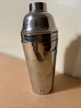 Pottery Barn Stainless Steel dial a drink Cocktail Shaker